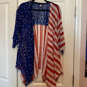 American Flag wrap/kimono is size M